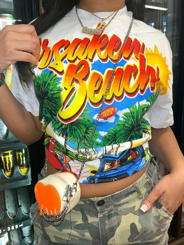 "Foresaken Beach" Graphic T Shirt